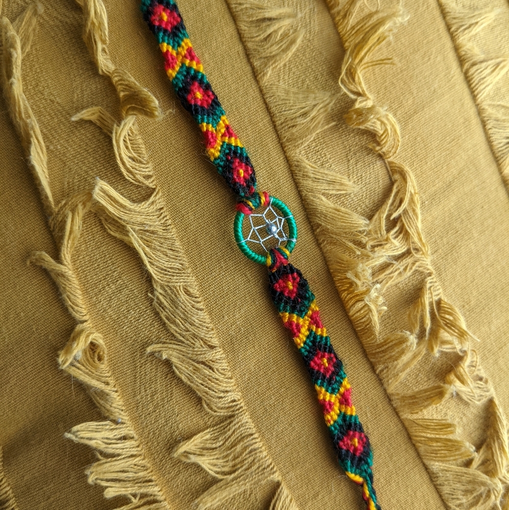 Woven dreamcatcher bracelet